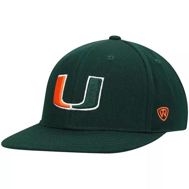 Mens Top of the World Miami Hurricanes Team Color Fitted Hat Product Image