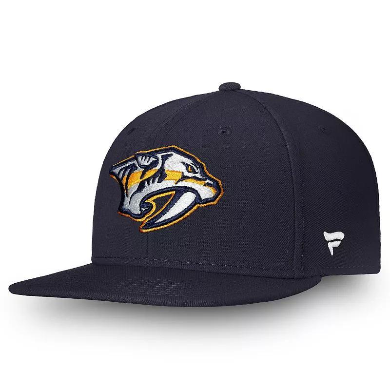 Mens Fanatics Branded Navy Nashville Predators Team Core Emblem Adjustable Snapback Hat, Pdt Blue Product Image