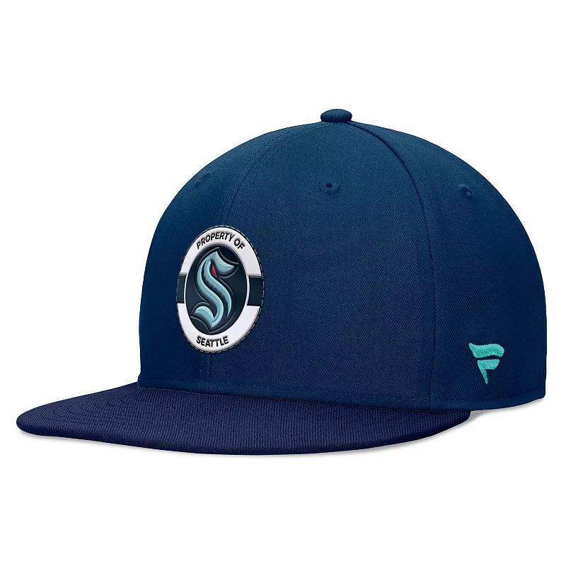 Mens Fanatics Deep Sea Blue Seattle Kraken Authentic Pro Training Camp Snapback Hat, Krk Blue Product Image