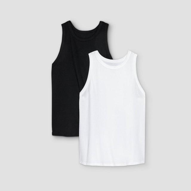 Womens Slim Fit Ribbed 2pk Bundle Tank Top - A New Day 2X Product Image