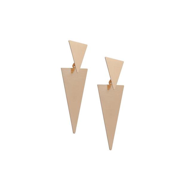 Sohi Womens Gold Contemporary Drop Earrings Product Image