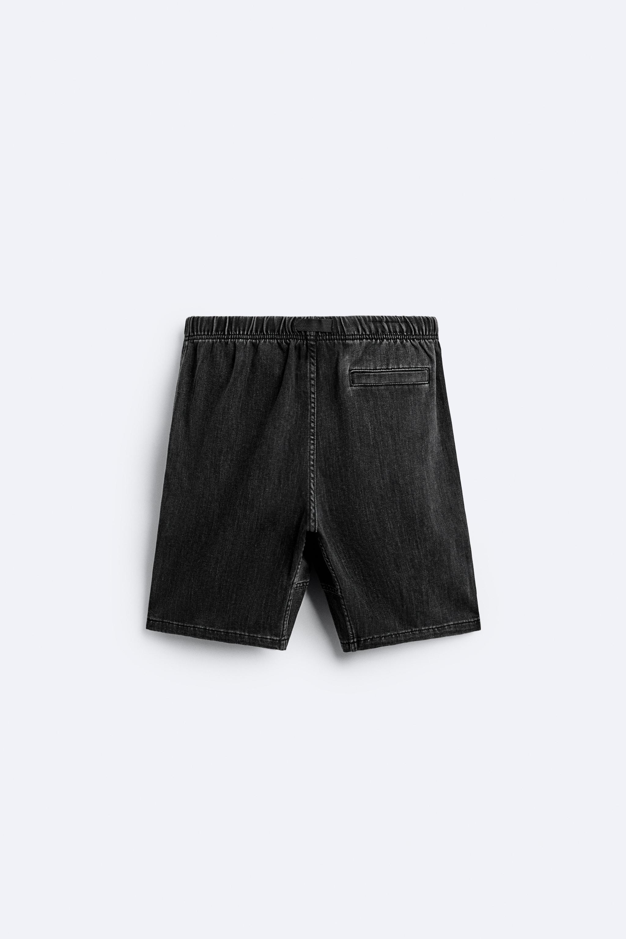 WASHED DENIM SHORTS Product Image