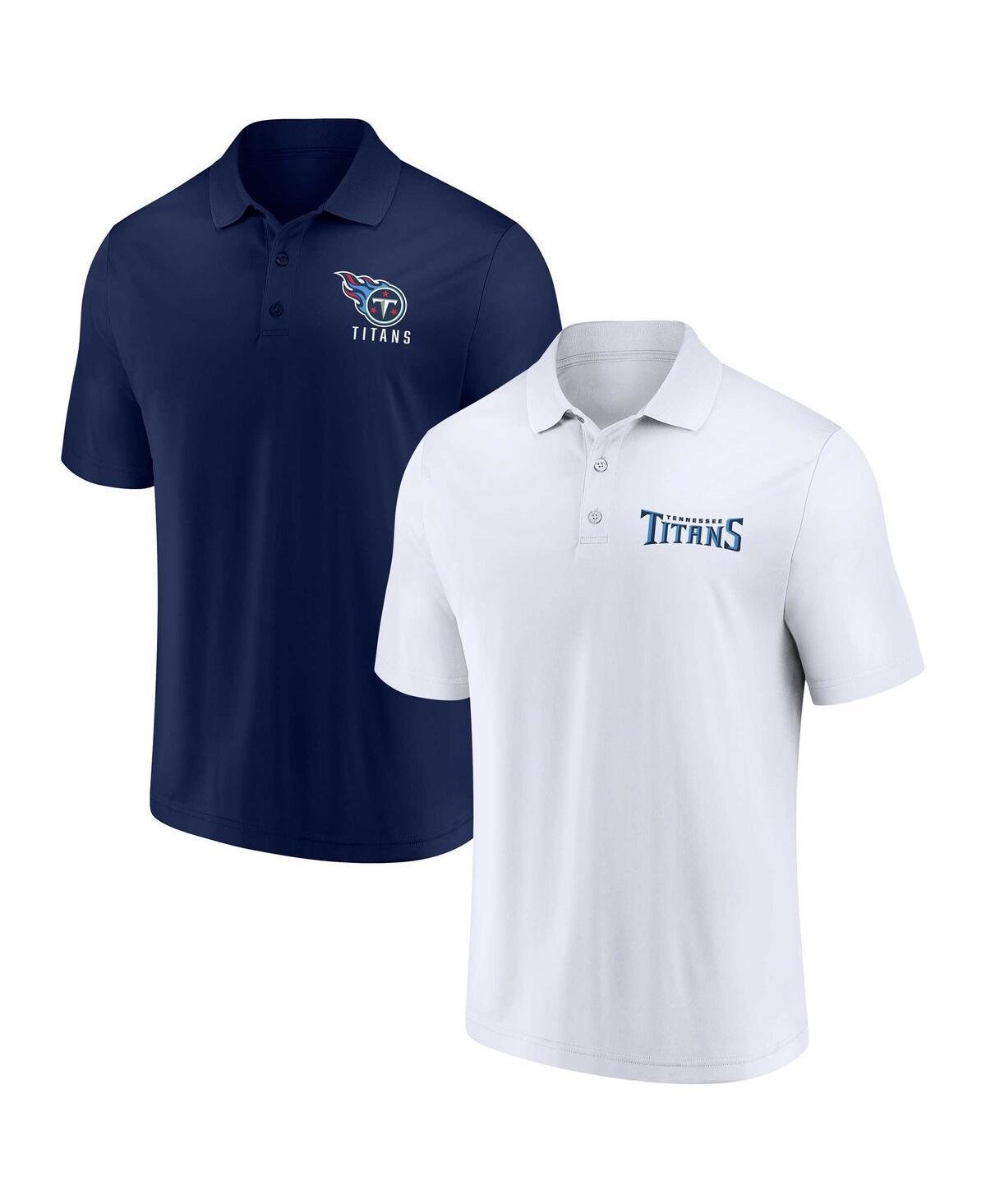 Mens Fanatics White New England Patriots Lockup Two-Pack Polo Shirt Set - White Product Image