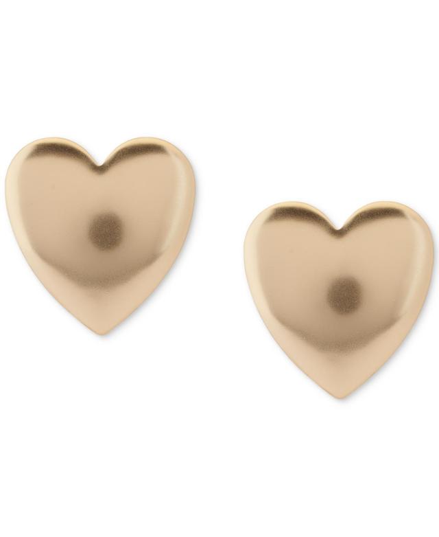 Lucky Brand Puffy Heart Statement Button Earrings Product Image