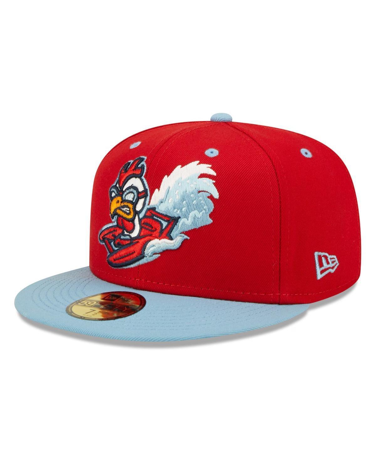 New Era Mens Red Tri-City Dust Devils Light Blue Theme Night 59FIFTY Fitted Hat Product Image