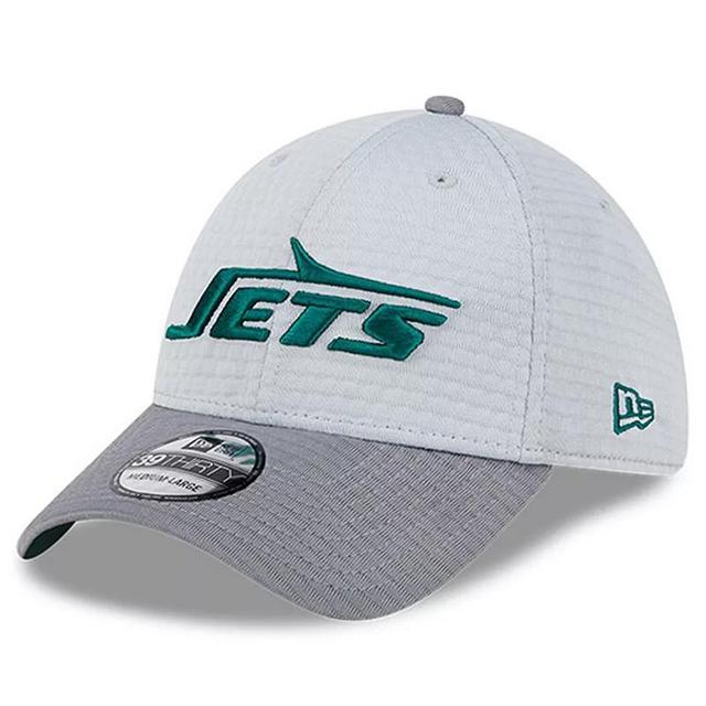 Mens New Era Gray New York Jets 2024 NFL Training Camp 39THIRTY Flex Hat Product Image