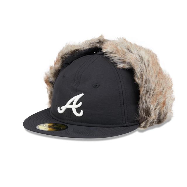 Atlanta Braves Winter Dog Ear Retro Crown 59FIFTY Fitted Hat Male Product Image