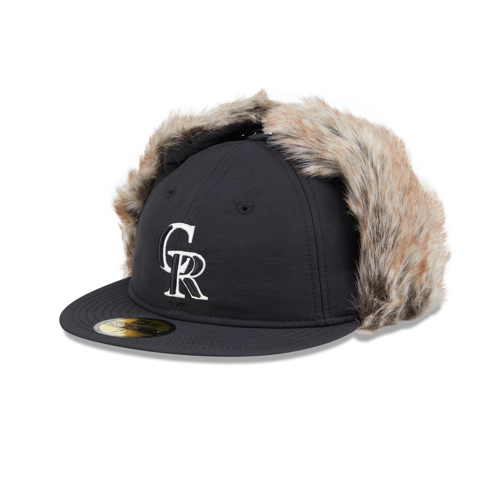 Colorado Rockies Winter Dog Ear Retro Crown 59FIFTY Fitted Hat Male Product Image