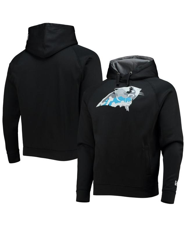 Mens New Era Carolina Panthers Training Collection Raglan Pullover Hoodie Product Image