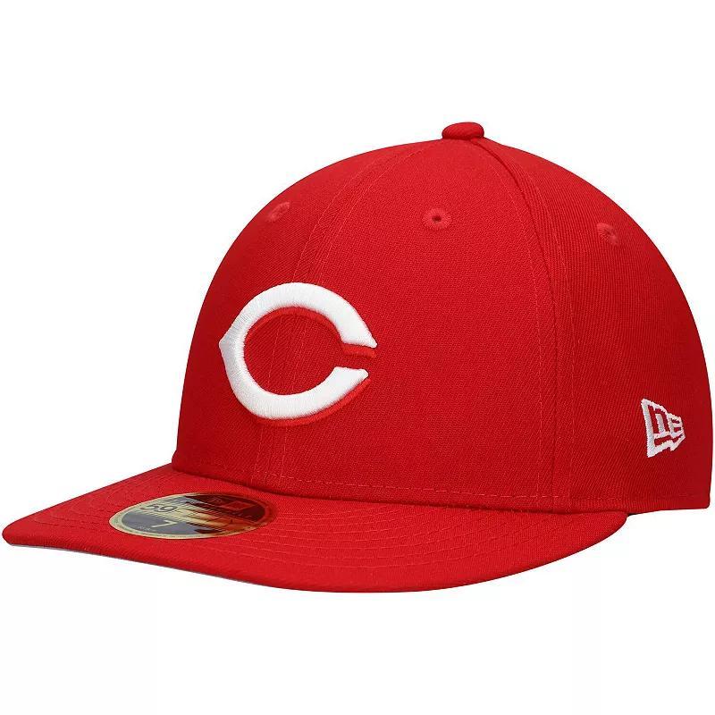 Mens New Era Scarlet Cincinnati Reds Low Profile 59FIFTY Fitted Hat Product Image