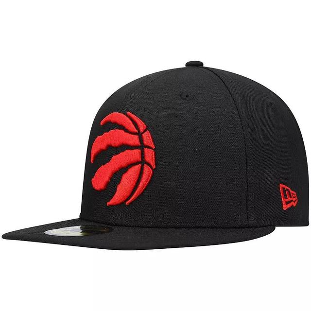 Mens New Era Black Toronto Raptors Logo Official Team Color 59FIFTY Fitted Hat Product Image