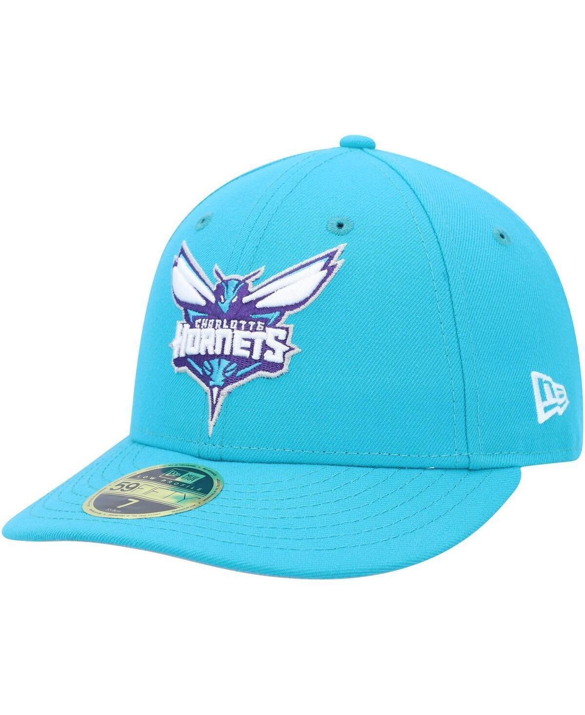 Mens New Era Teal Charlotte Hornets Team Low Profile 59FIFTY Fitted Hat Product Image