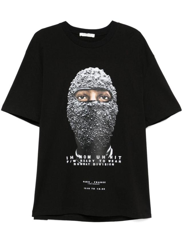 Black Mask-print T-shirt Product Image