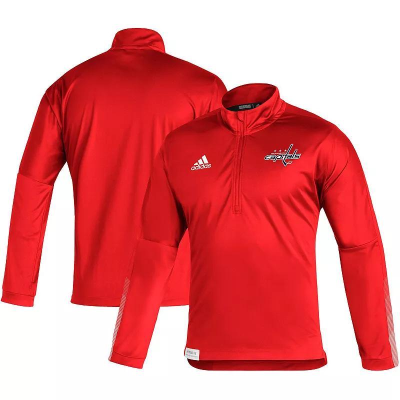 Mens adidas Washington Capitals Primeblue Quarter-Zip Jacket Product Image