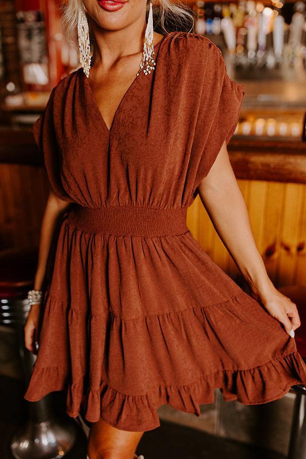 Lucky And Lovely Dress In Brown Product Image