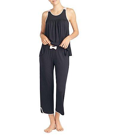 Womens Sleeveless Modal Knit Capri Pajama Set Product Image