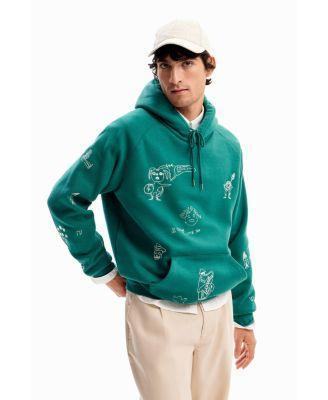 Desigual Mens Embroidered hoodie Product Image