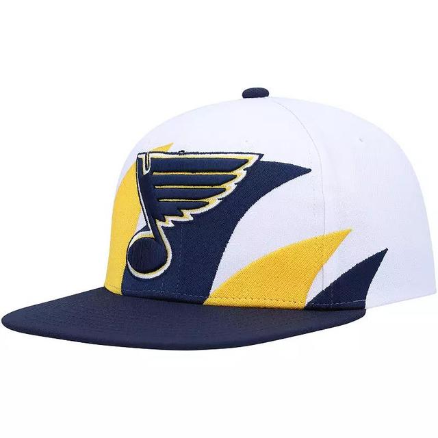 Mens Mitchell & Ness /Navy St. Louis Blues Vintage Sharktooth Snapback Hat Product Image