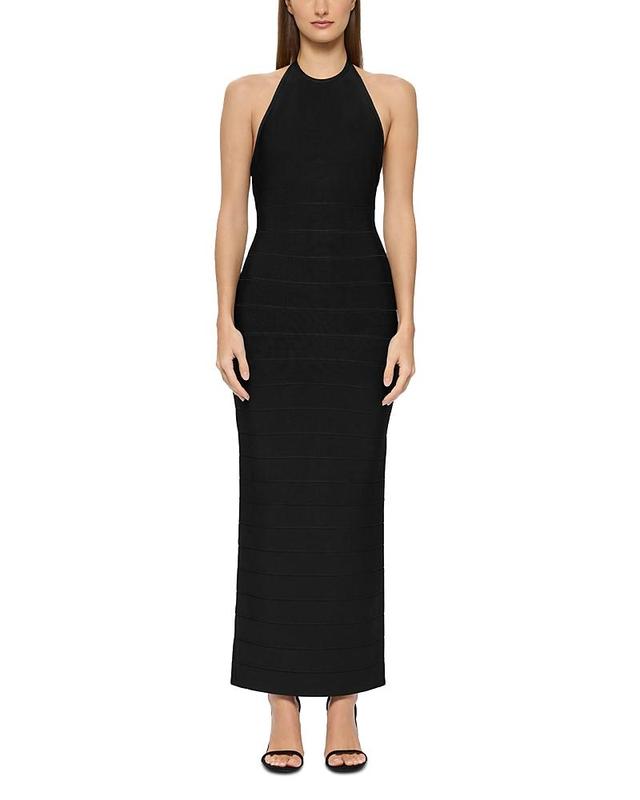 Herve Leger Halter Bandage Gown Product Image