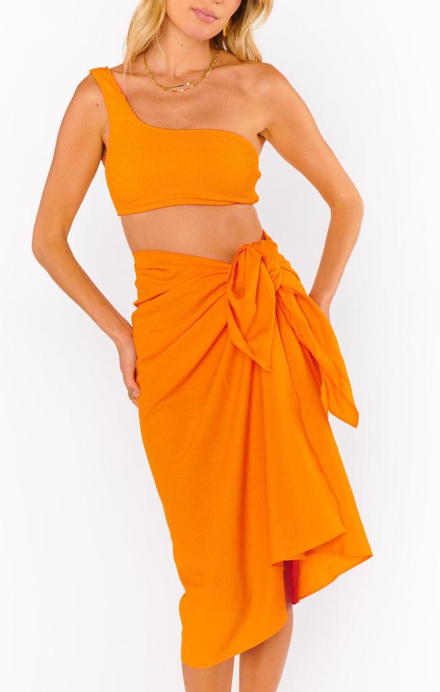 Kiran Sarong ~ Orange Linen Product Image