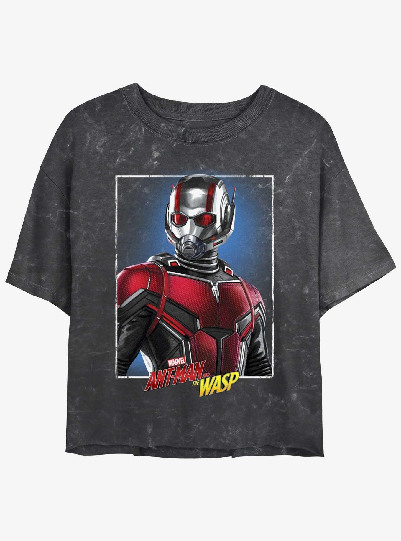 Marvel Ant-Man and the Wasp: Quantumania Antman Portrait Mineral Wash Girls Crop T-Shirt Product Image