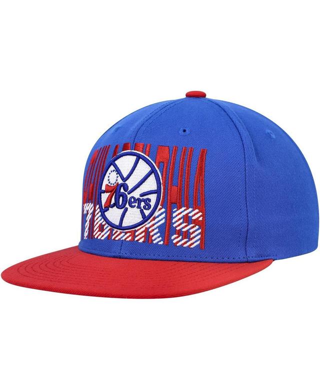 Mens Mitchell & Ness Royal Philadelphia 76ers SOUL Cross Check Snapback Product Image