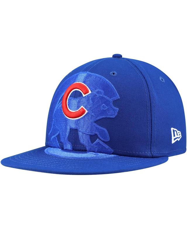 Mens New Era Royal Chicago Cubs Shadow Logo 59FIFTY Fitted Hat Product Image