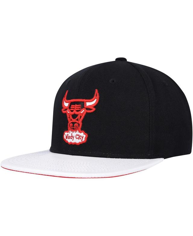 Mens Mitchell & Ness /White Chicago Bulls Hardwood ClassicsWear Away VisorSnapback Hat Product Image