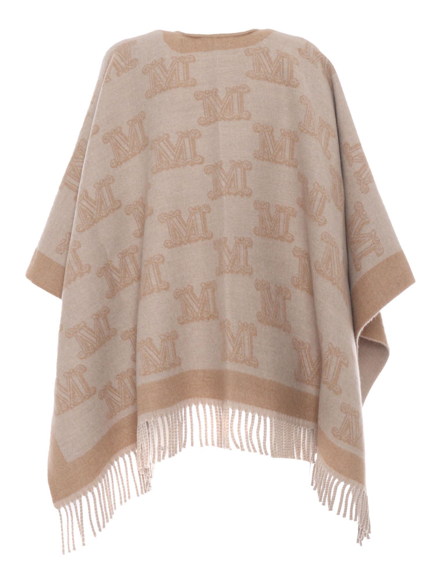 MAX MARA Studio Poncho In Beige Product Image