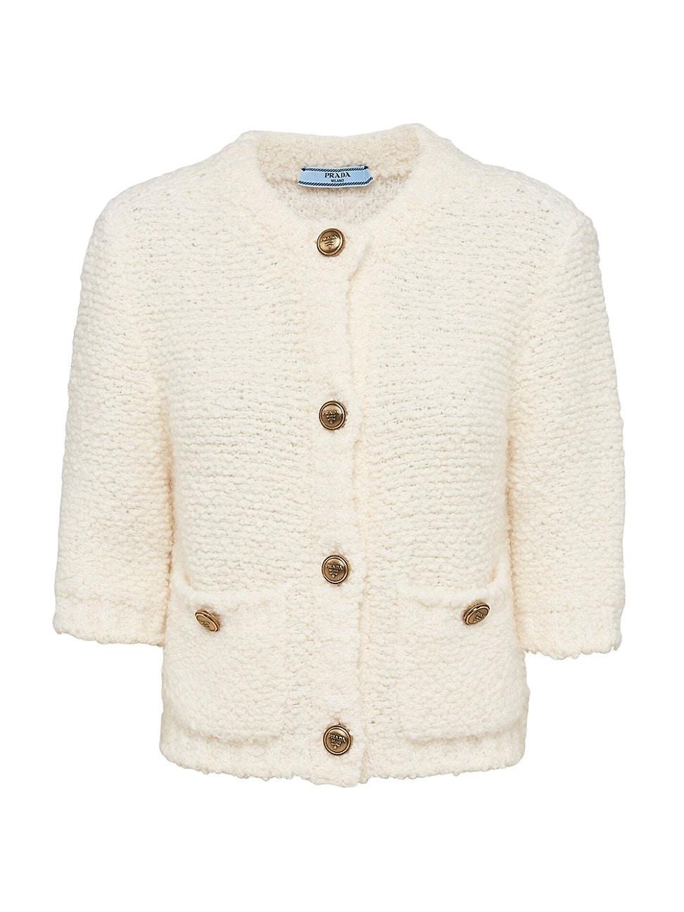 Womens Boucl Mohair Cardigan Product Image