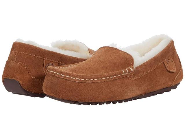 Fireside By Dearfoams Mel Wool-Lined Womens Moccasin Slippers Brown Product Image