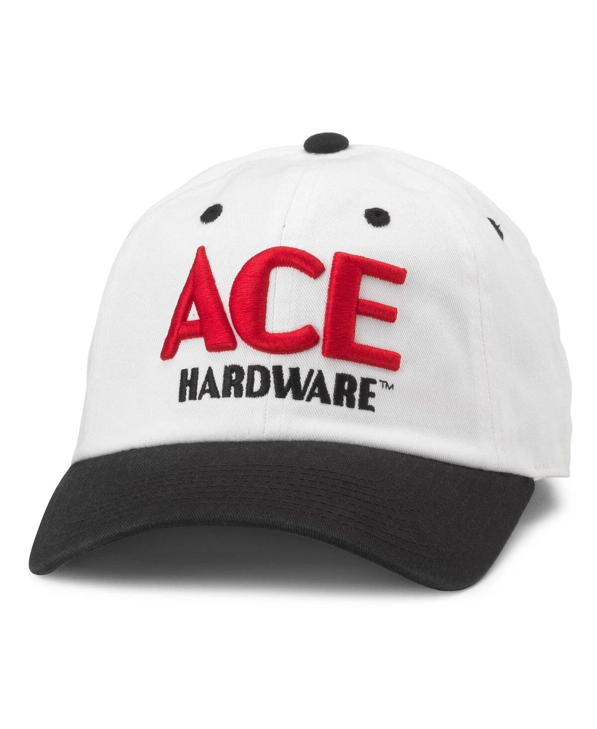 American Needle Mens White Ace Hardware Ballpark Adjustable Hat - White, Black Product Image