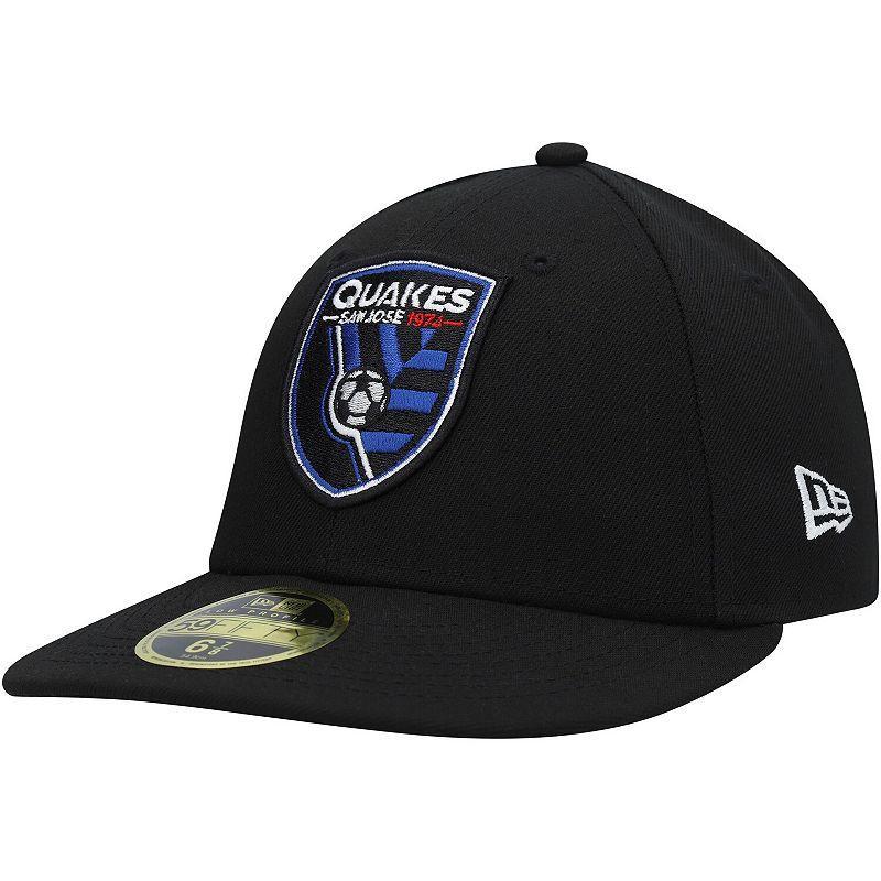 Mens New Era Black San Jose Earthquakes Primary Logo Low Profile 59FIFTY Fitted Hat Product Image