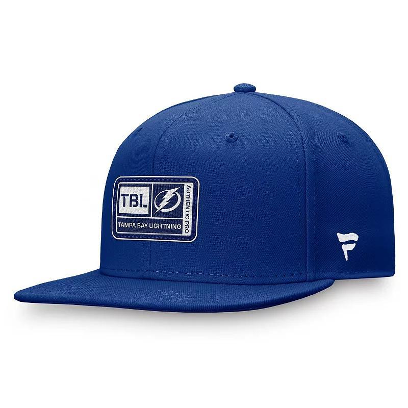 Mens Fanatics Branded Blue Tampa Bay Lightning Authentic Pro Training Camp Snapback Hat Product Image