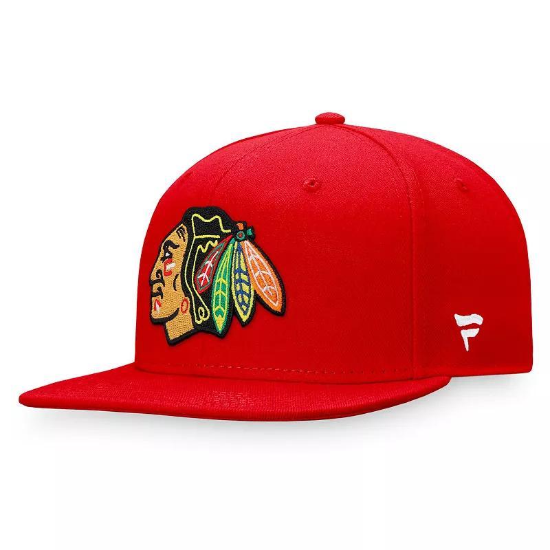 Mens Fanatics Branded Chicago Blackhawks Core Primary Logo Fitted Hat Product Image