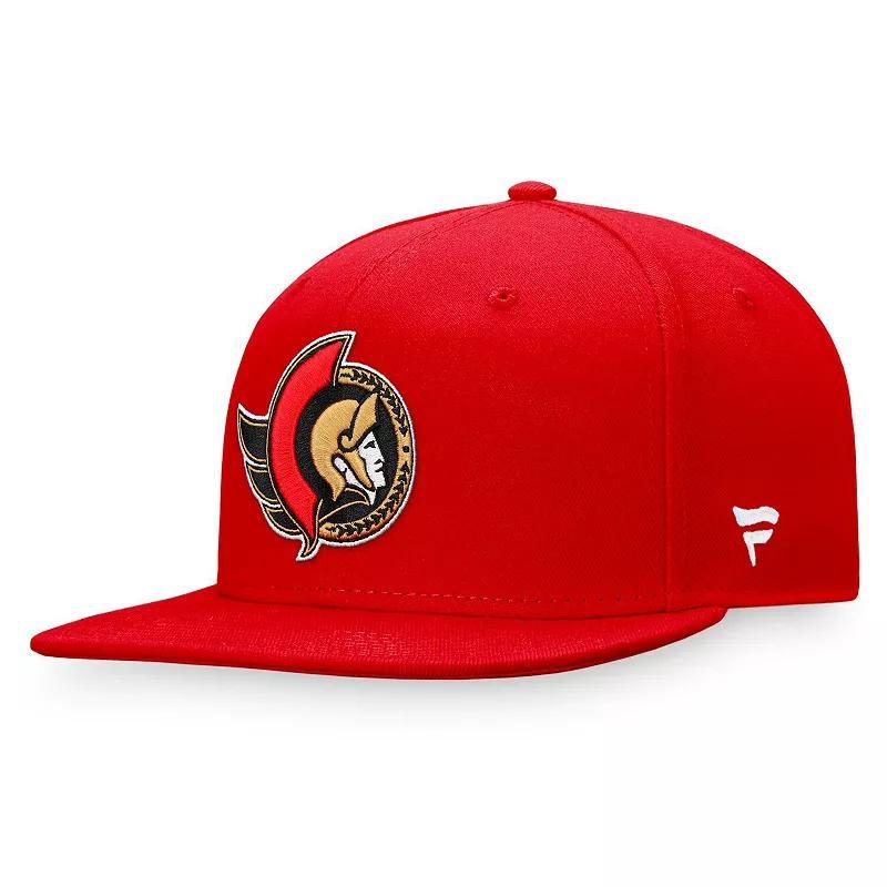 Mens Fanatics Branded Red Ottawa Senators Core Primary Logo Fitted Hat Product Image