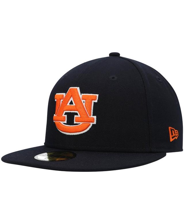 Mens New Era Auburn Tigers Logo Basic 59FIFTY Fitted Hat Blue Product Image