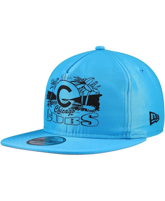 New Era Mens Blue Chicago Cubs Neon Golfer Snapback Hat Product Image