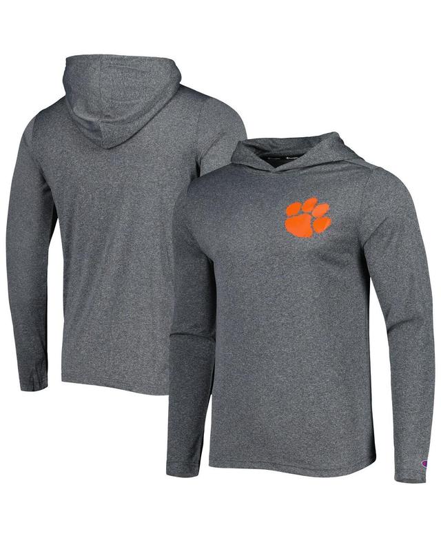 Mens Champion Gray Clemson Tigers Hoodie Long Sleeve T-shirt Product Image