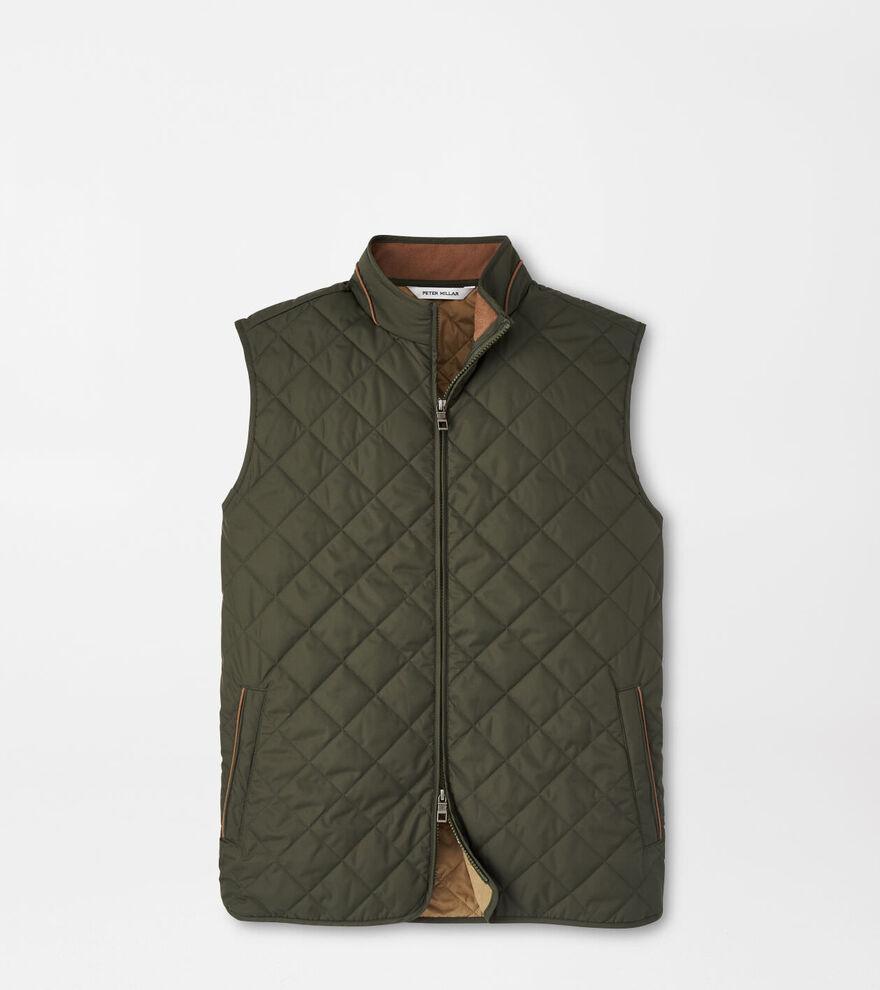 Peter Millar Mens Essex Vest | Color: Dark Olive | Size: L Product Image