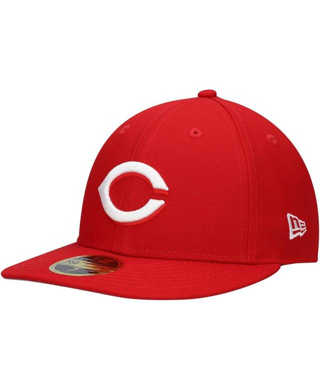 Mens New Era Scarlet Cincinnati Reds Low Profile 59FIFTY Fitted Hat Product Image