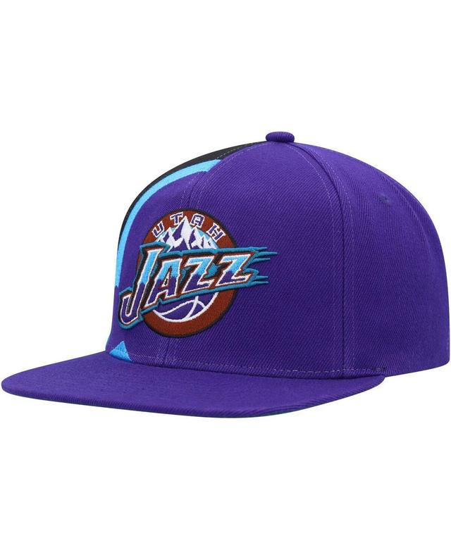 Mens Mitchell & Ness Purple Utah Jazz Hardwood Classics Retroline Snapback Hat Product Image