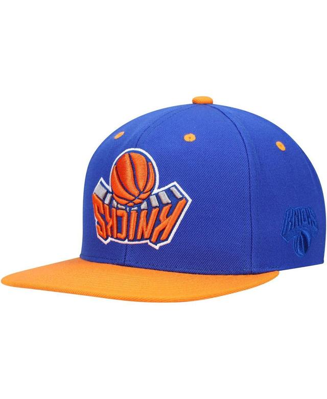 Mens Mitchell & Ness /Orange New York Knicks Upside Down Snapback Hat Product Image