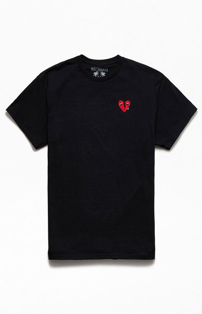 Riot Society Men's Broken Heart Eyes T-Shirt Product Image