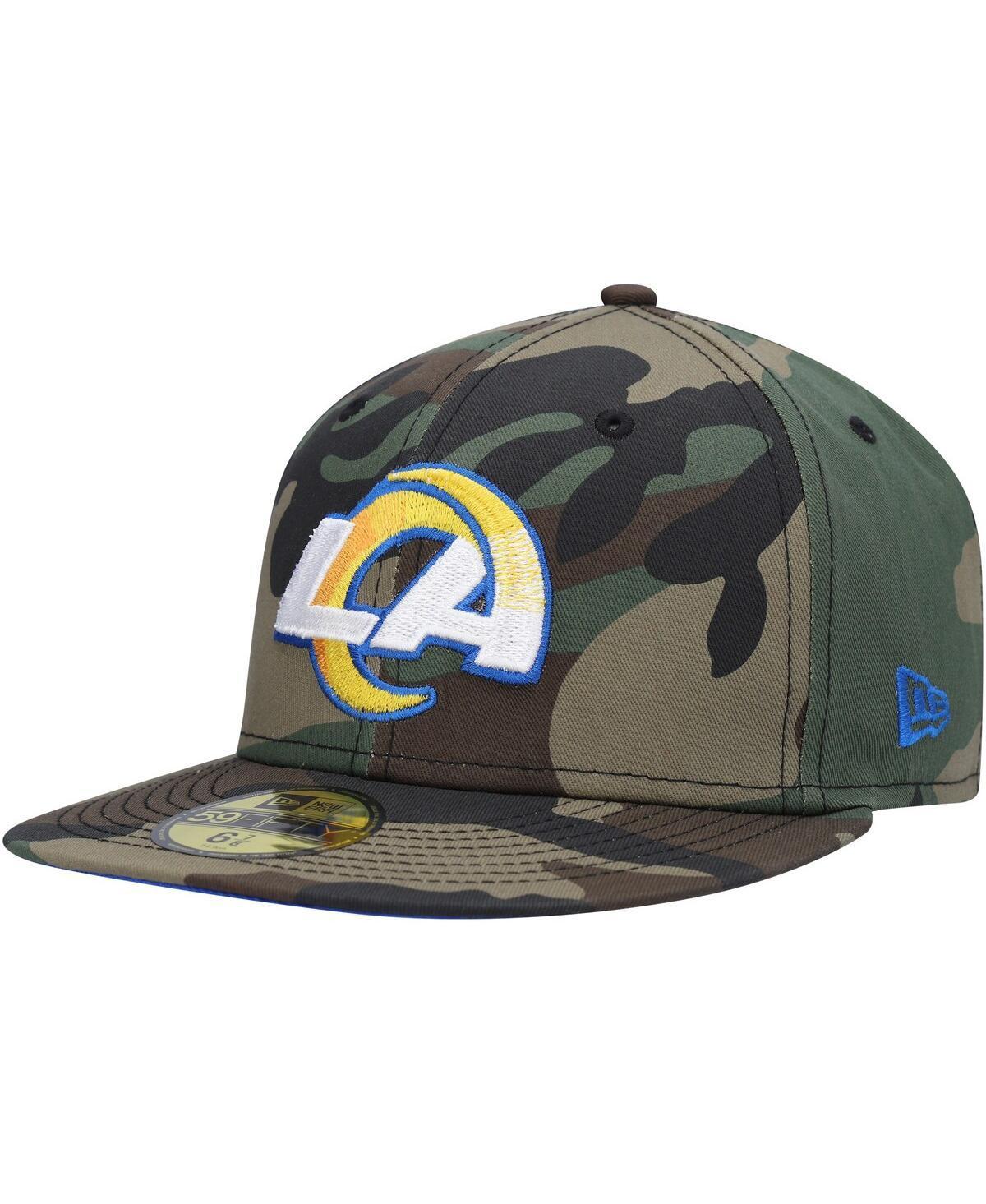 Mens New Era Camo Los Angeles Rams Woodland 59FIFTY Fitted Hat Product Image