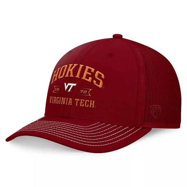 Mens Top of the World Maroon Virginia Tech Hokies Carson Trucker Adjustable Hat Product Image