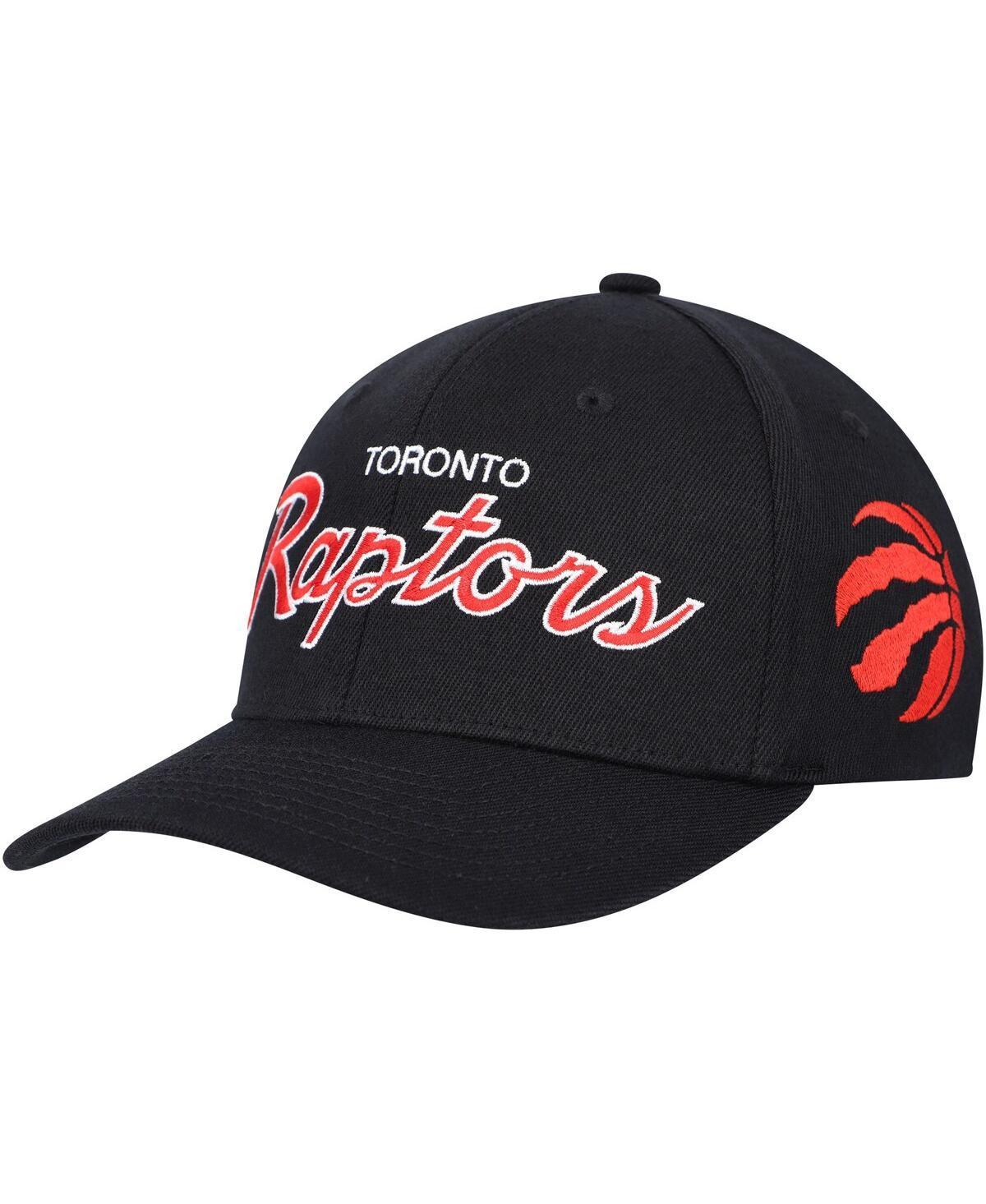 Mens Mitchell & Ness Black Toronto Raptors Mvp Team Script 2.0 Stretch Snapback Hat Product Image