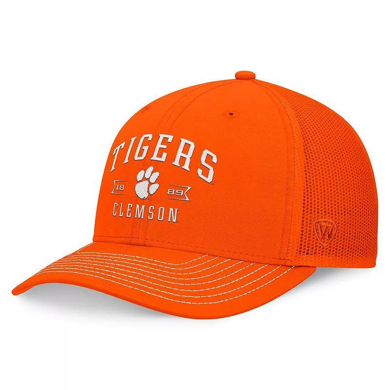 Mens Top of the World Clemson Tigers Carson Trucker Adjustable Hat Product Image