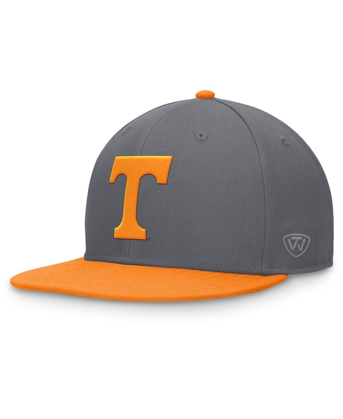 Top of the World Mens Gray Tennessee Volunteers Rally Two-Tone Fitted Hat - Gray, Tennessee Orange Product Image