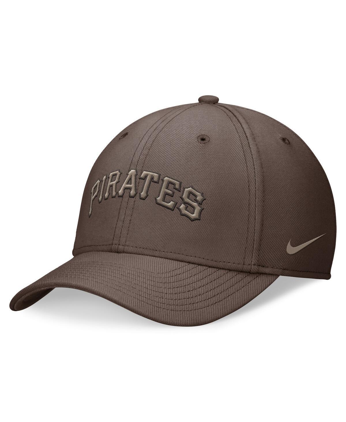 Nike Mens Brown Pittsburgh Pirates Statement Ironstone Performance SwooshFlex Hat Product Image